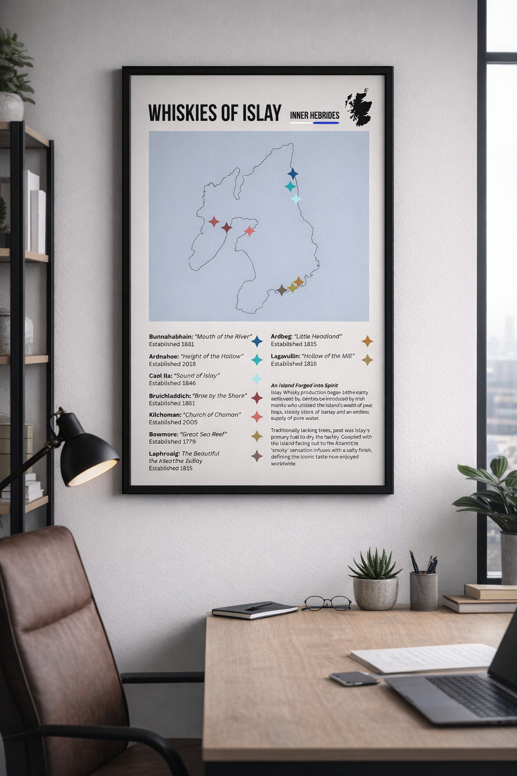 Whiskies of Islay Map