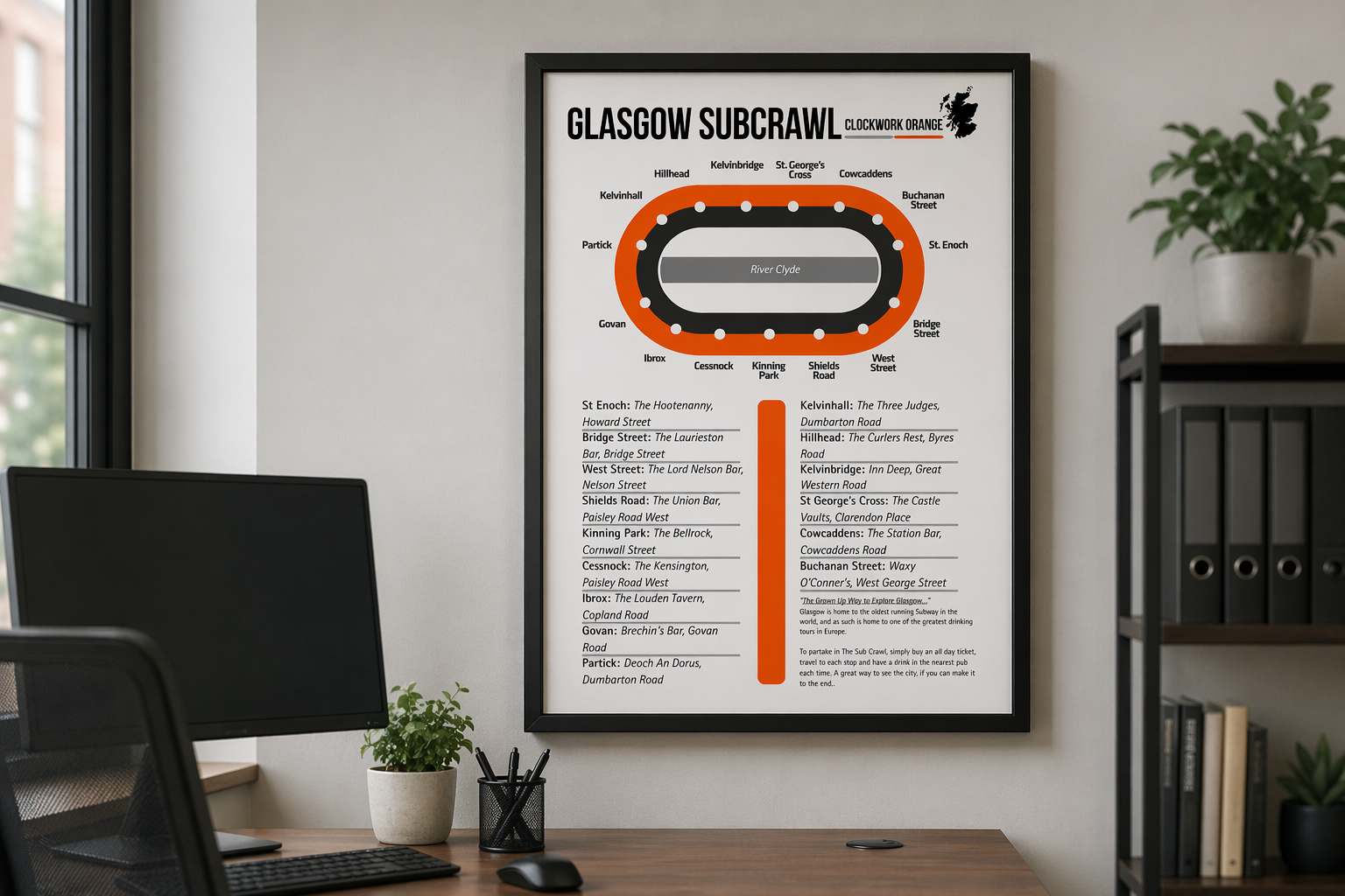The Glasgow Sub Crawl Map