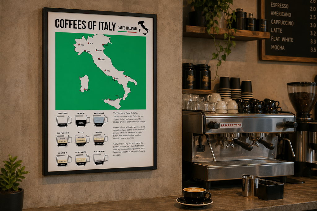 Coffees of Italy Map